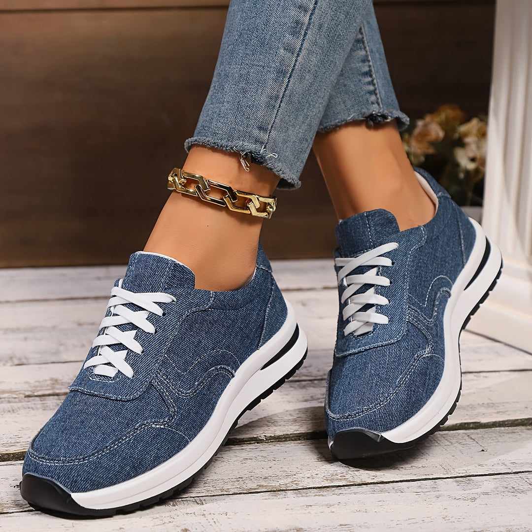 Women’s everyday walking shoes with a soft denim-inspired design.