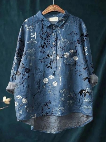 Breathable floral top on a clean background.