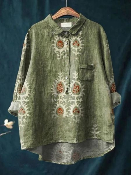 Lightweight blossom blouse with a clean background.