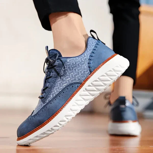 Men’s comfortable casual shoes in a studio setting.