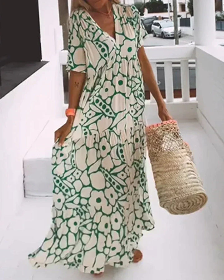Stylish long dress with lightweight feel and flattering fit for all-day wear.