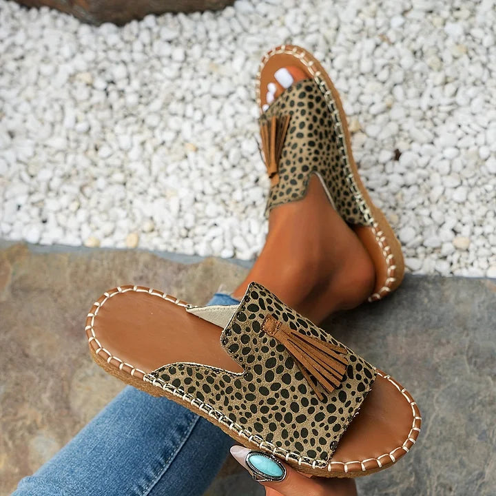 Everyday bright sandals with cushioned footbed shown on a plain background.