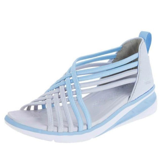 Memory foam spring sandals shown on a plain background with flexible design.