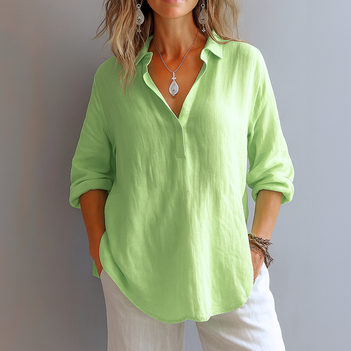 Lightweight stylish top designed for comfort and elegance on clean background