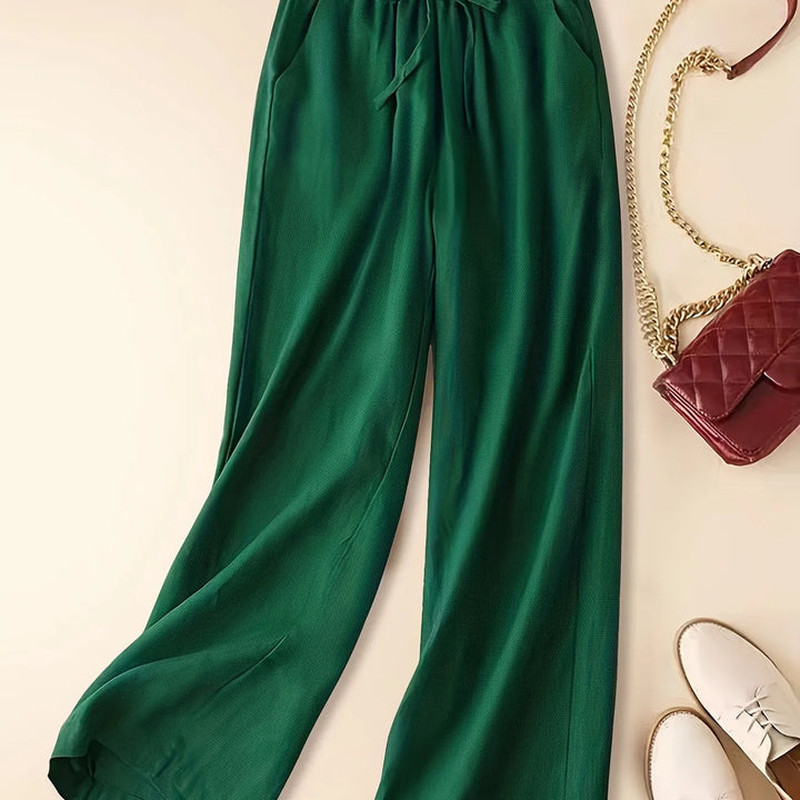 Women’s lightweight pull-on pants displayed on a plain background for everyday styling.