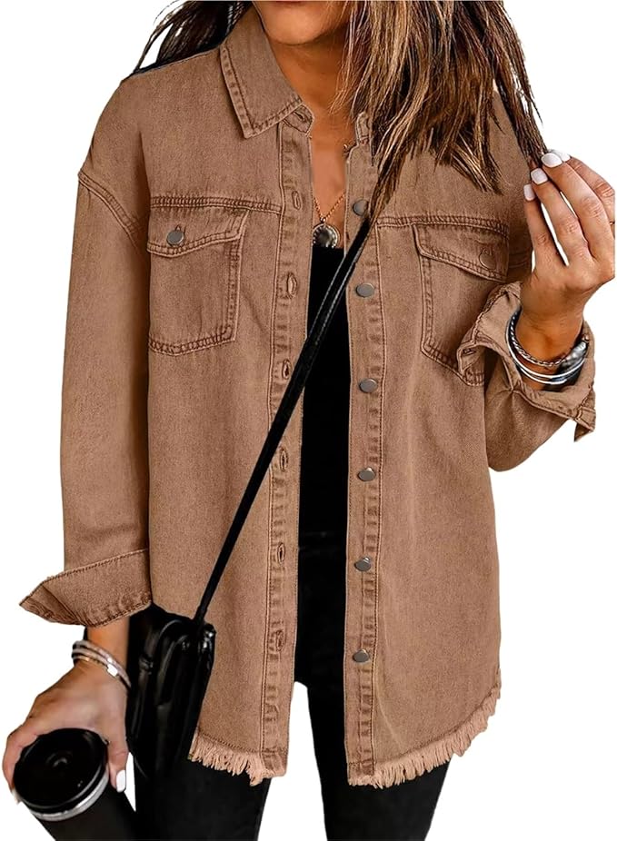 Aradora | Classic Denim Jacket With Button Front