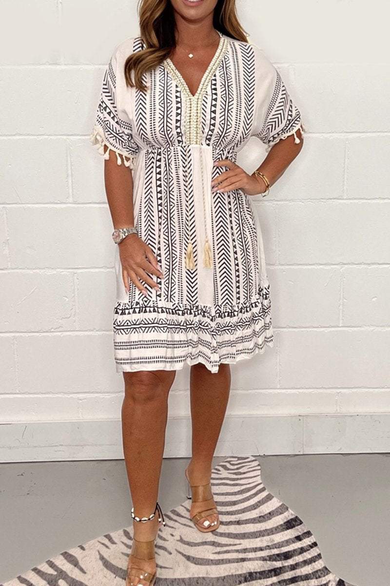 Rynlee | Airy Bohemian Tassel Dress