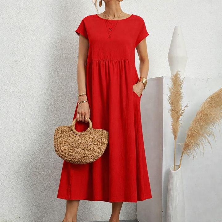 Flattering dress with a smooth silhouette and polished everyday appeal.