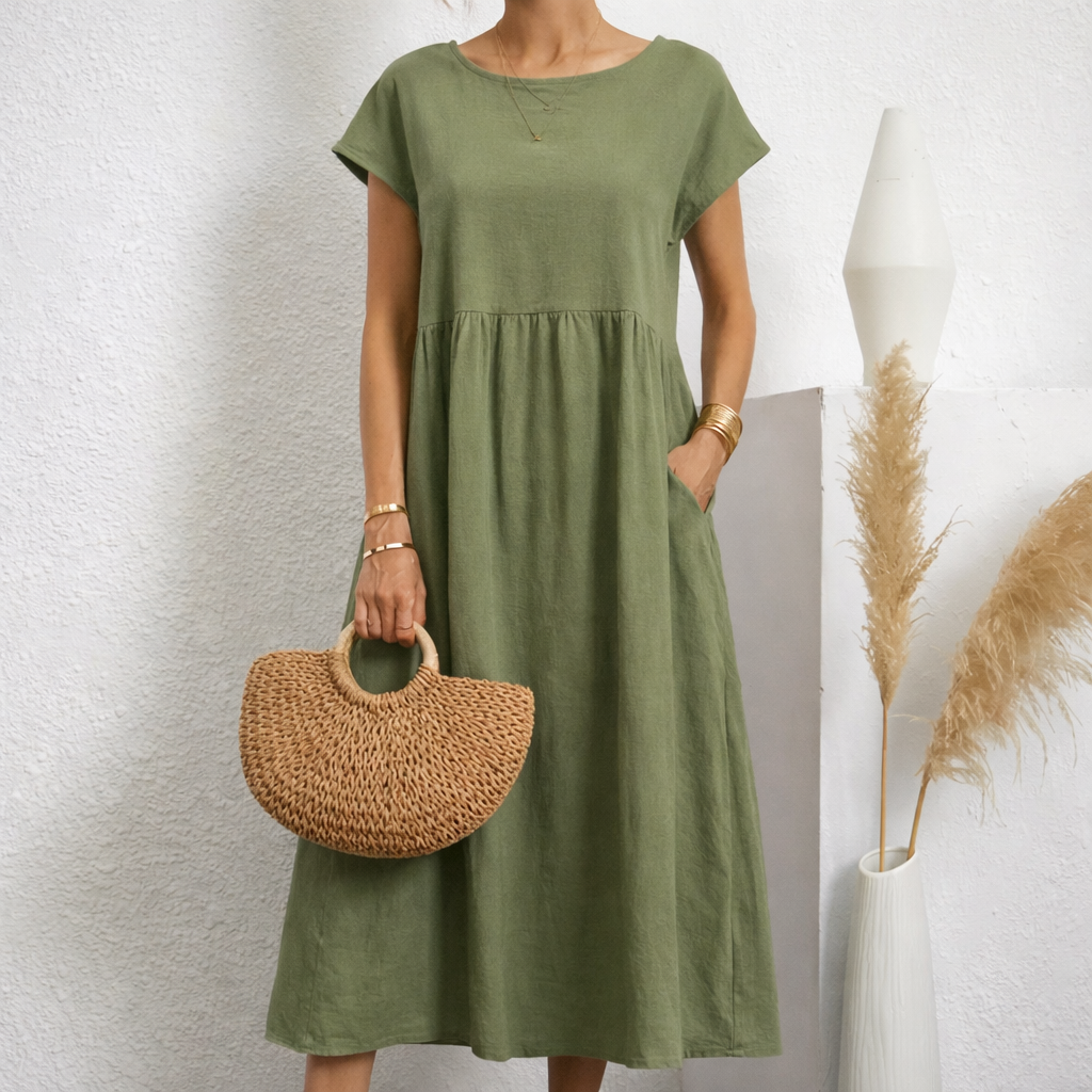 Elegant women’s dress with a flattering silhouette and soft draped design.