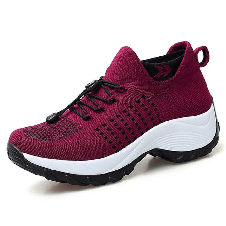 Everyday comfort shoes on a plain background.