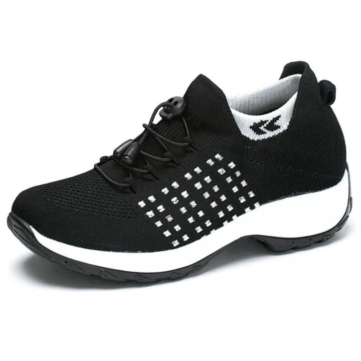 Flexible casual shoes on a plain background.