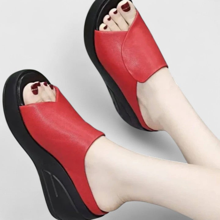 Stylish comfort wedge sandals on a clean background for everyday outfits and travel wear.