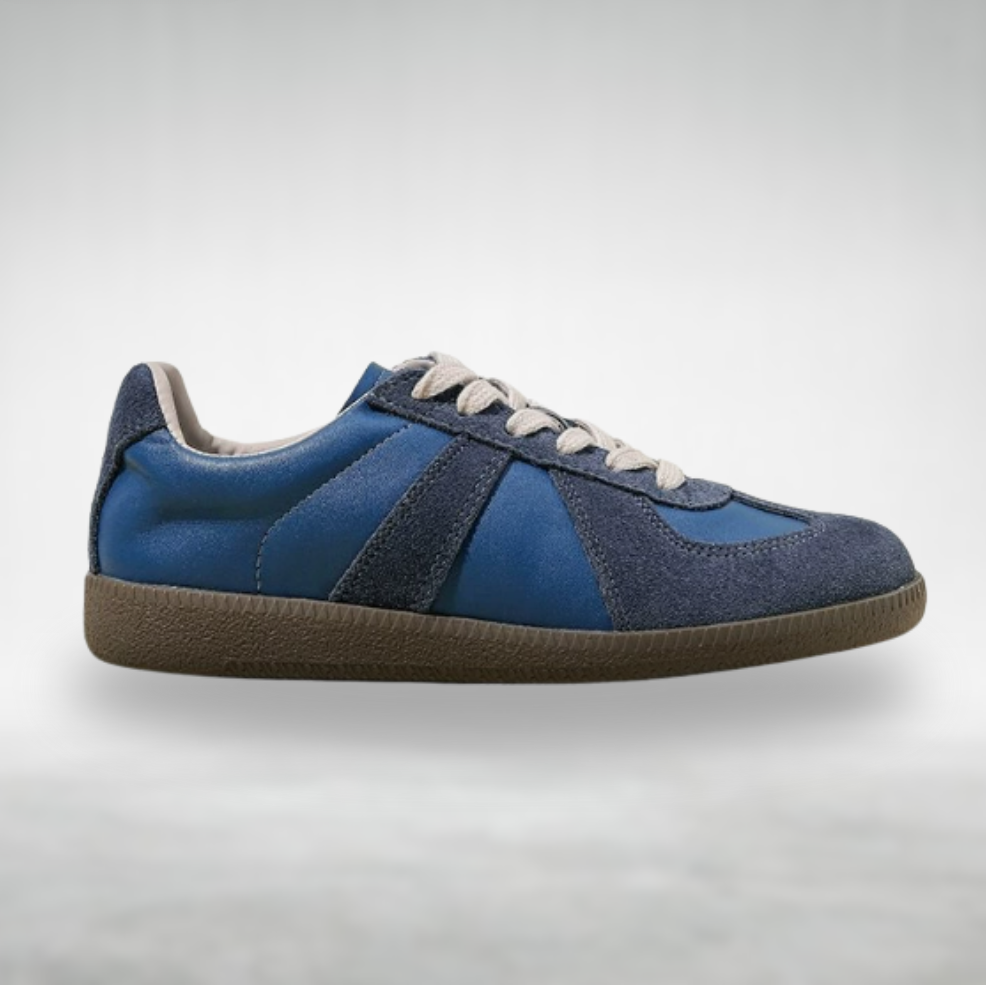 Casual slip-on shoes with cushioned interior on a plain background.