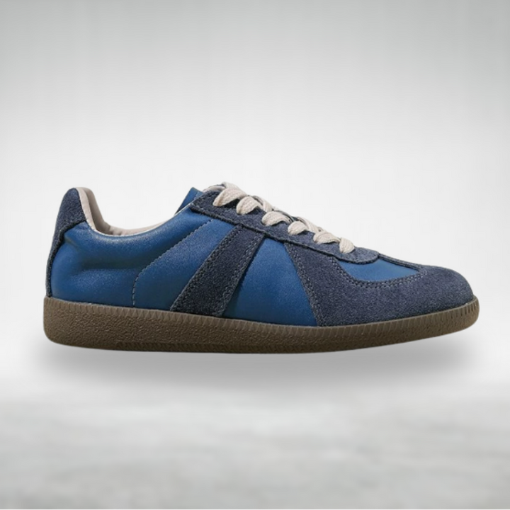 Casual slip-on shoes with cushioned interior on a plain background.