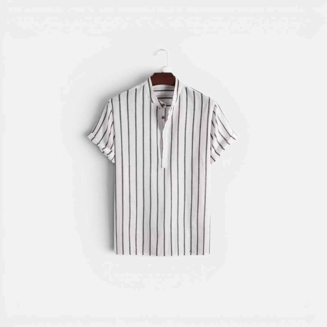 A relaxed casual polo shirt against a plain background.