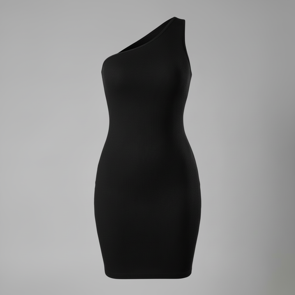 Contour-style mini dress against a plain background.