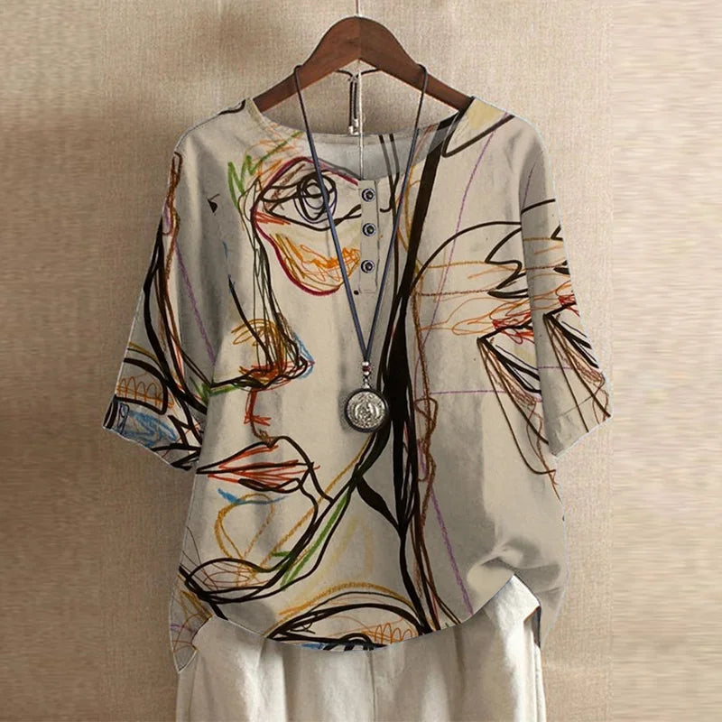 Timeless feminine blouse presented unworn against a clean background with graceful shaping.