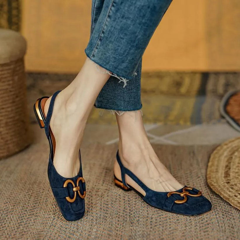Women’s comfort sandal shown on foot against a plain background.