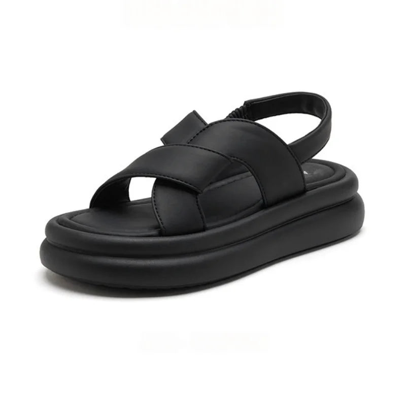 Women’s open-toe wedge sandals shown clearly on a plain background.