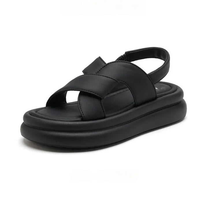 Women’s open-toe wedge sandals shown clearly on a plain background.