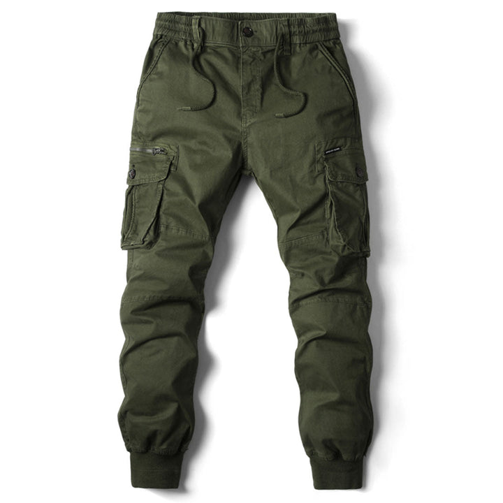 Casual utility-inspired pants on a plain background.
