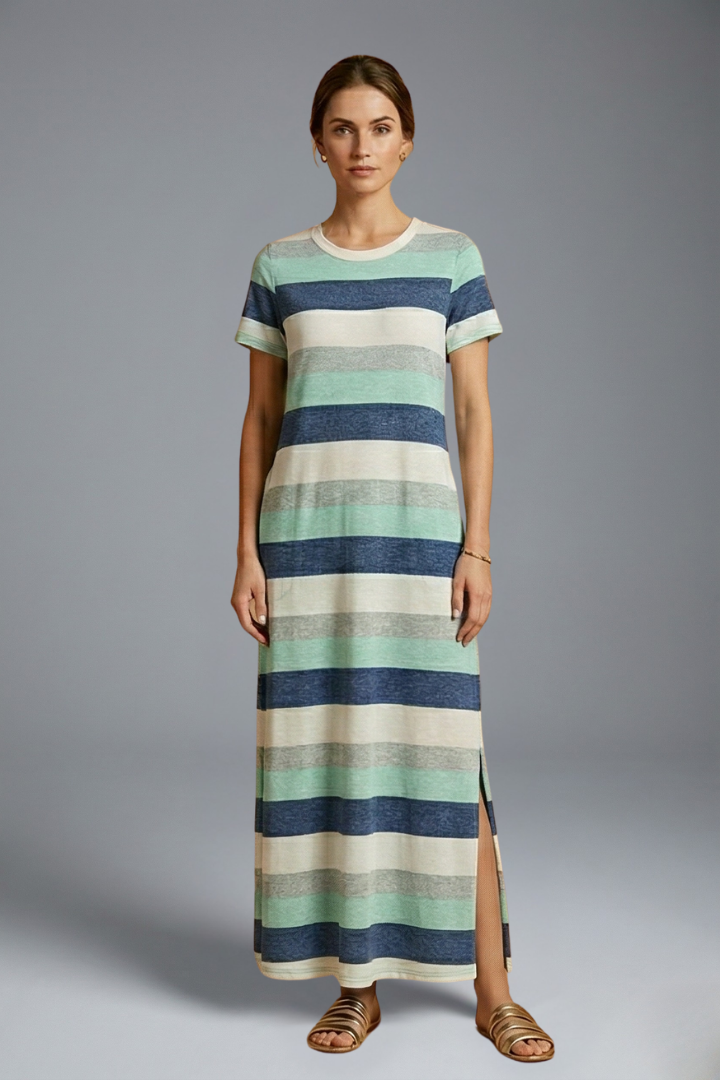 Woman front angle relaxed skirt dress