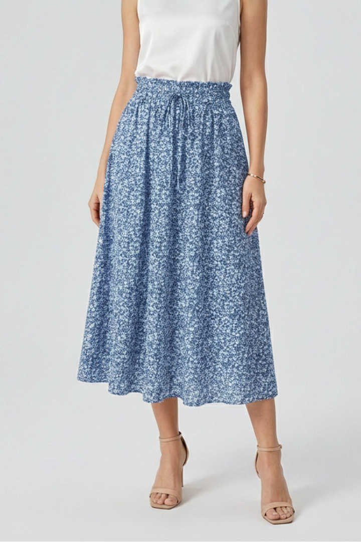 Front view women’s elastic waist skirt studio shot