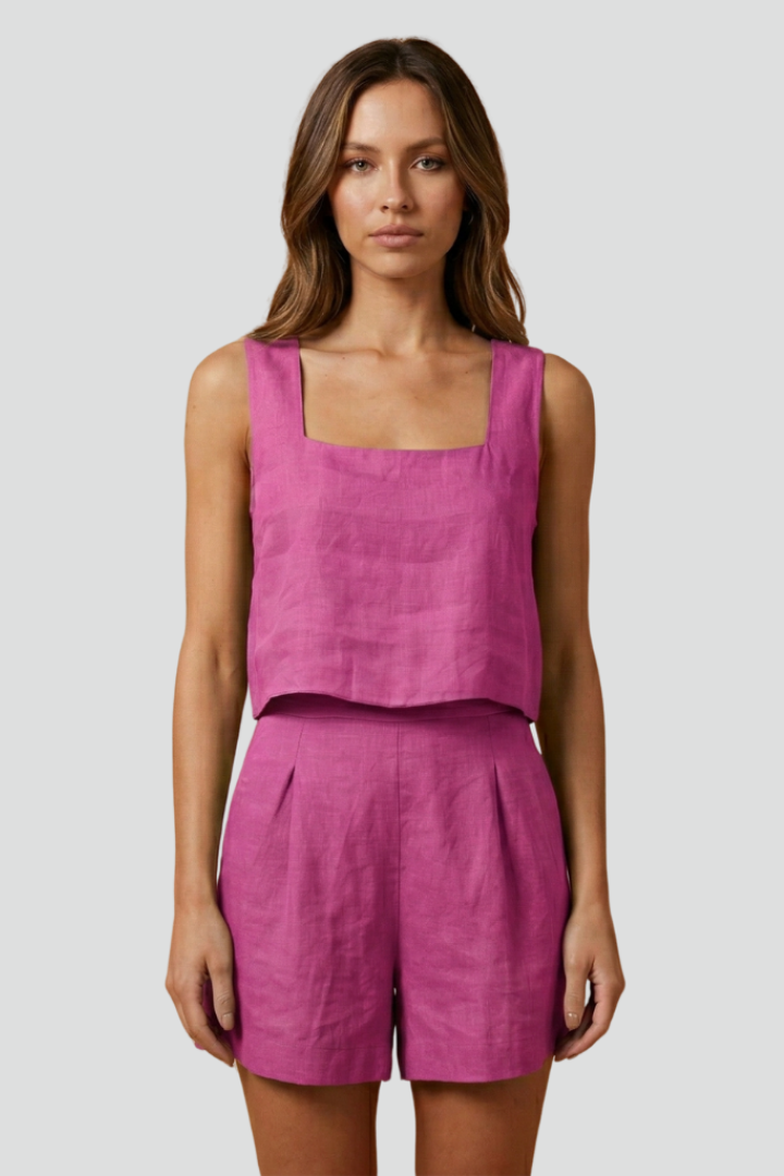Briselda | Casual Two Piece Set - Matching Shorts and Top