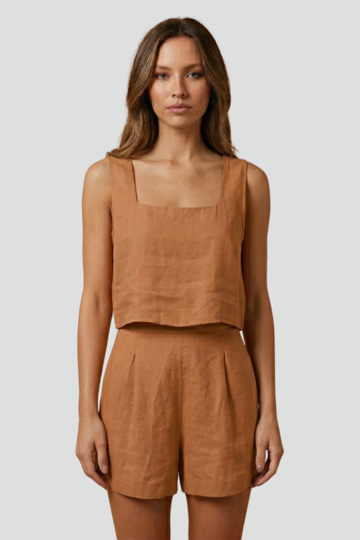 Briselda | Casual Two Piece Set - Matching Shorts and Top