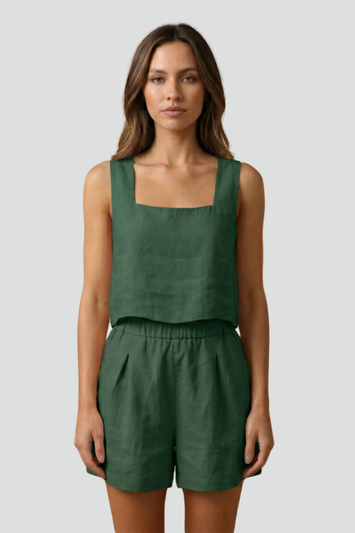 Briselda | Casual Two Piece Set - Matching Shorts and Top