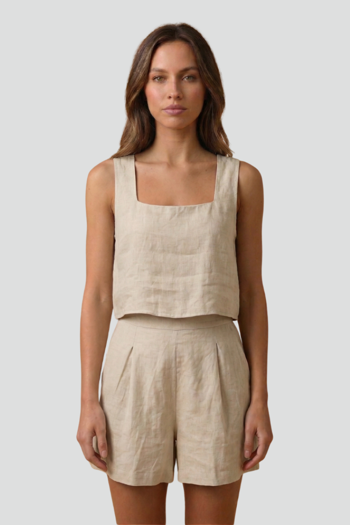 Briselda | Casual Two Piece Set - Matching Shorts and Top