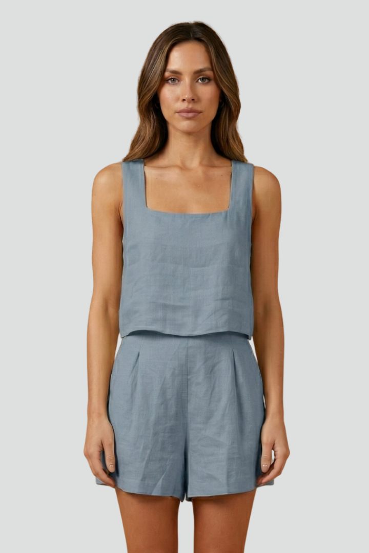 Briselda | Casual Two Piece Set - Matching Shorts and Top