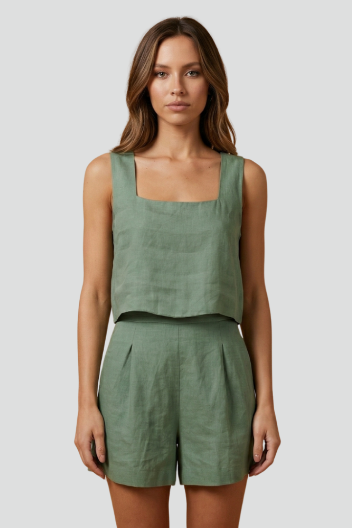 Briselda | Casual Two Piece Set - Matching Shorts and Top