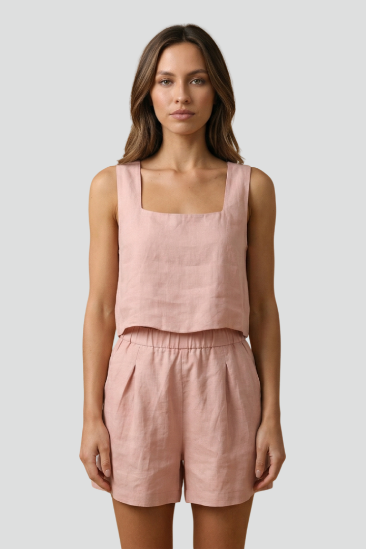 Briselda | Casual Two Piece Set - Matching Shorts and Top