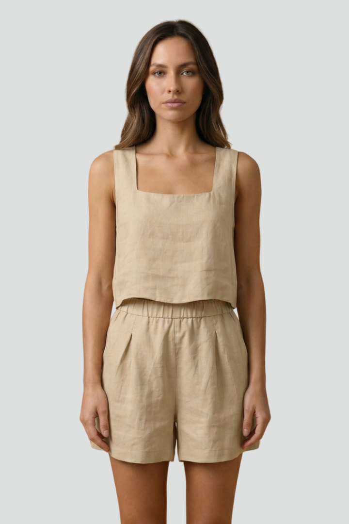 Briselda | Casual Two Piece Set - Matching Shorts and Top