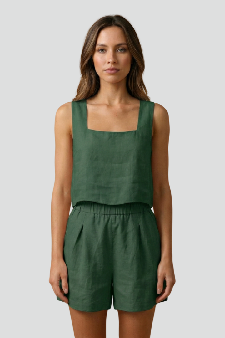 Briselda | Casual Two Piece Set - Matching Shorts and Top