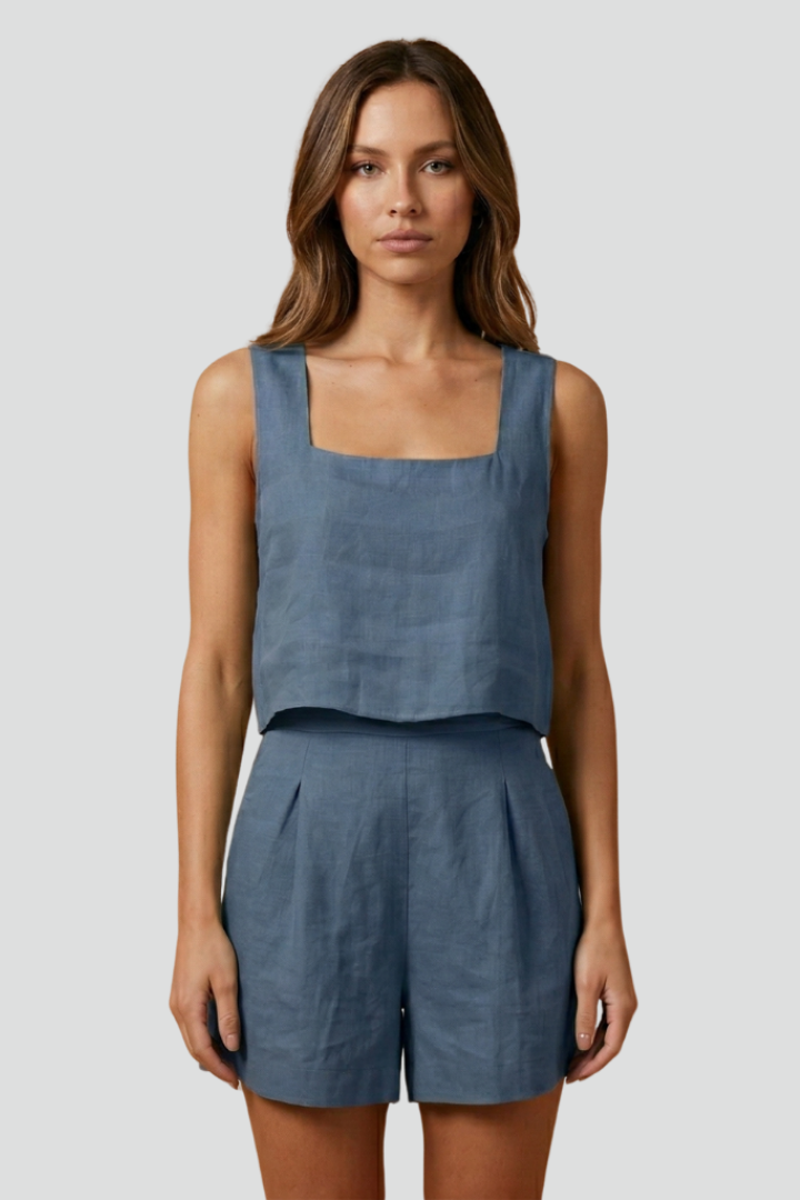 Briselda | Casual Two Piece Set - Matching Shorts and Top