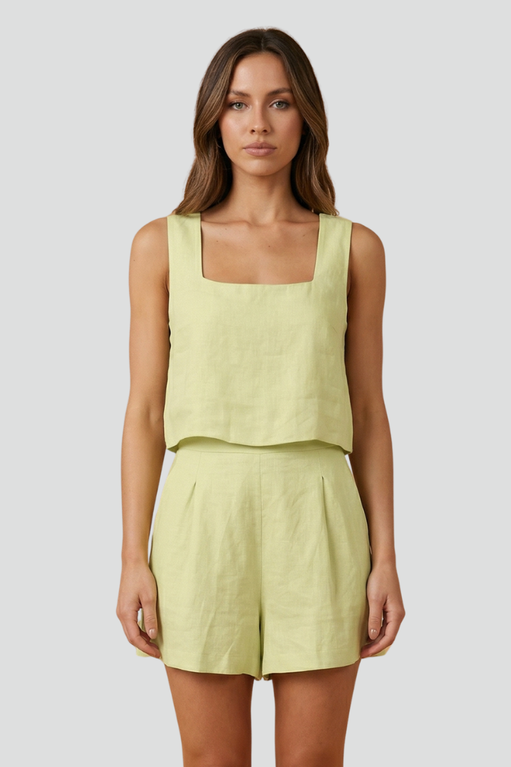 Briselda | Casual Two Piece Set - Matching Shorts and Top