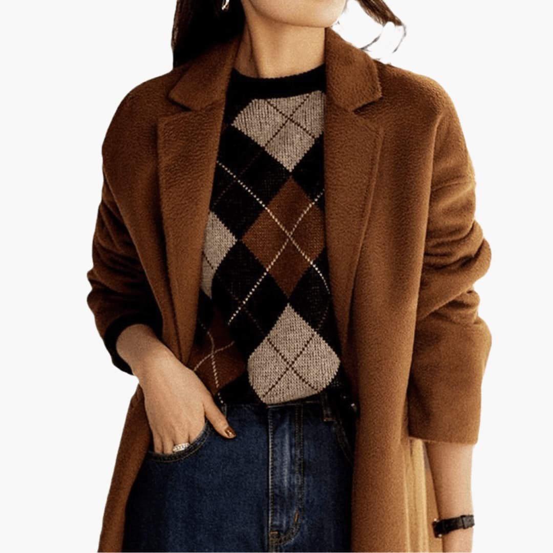 Aeliolde | Women's Cozy Classic and Comfortable Striped Knit Jumper — One Size