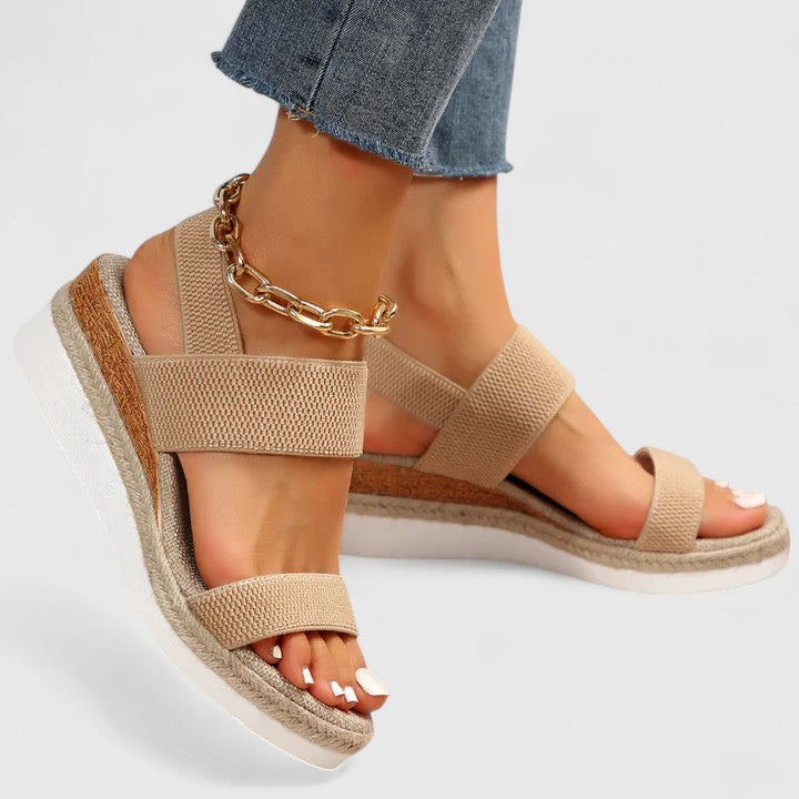 Annabel | Women's Comfortable Summer Espadrille Sandals — Brown