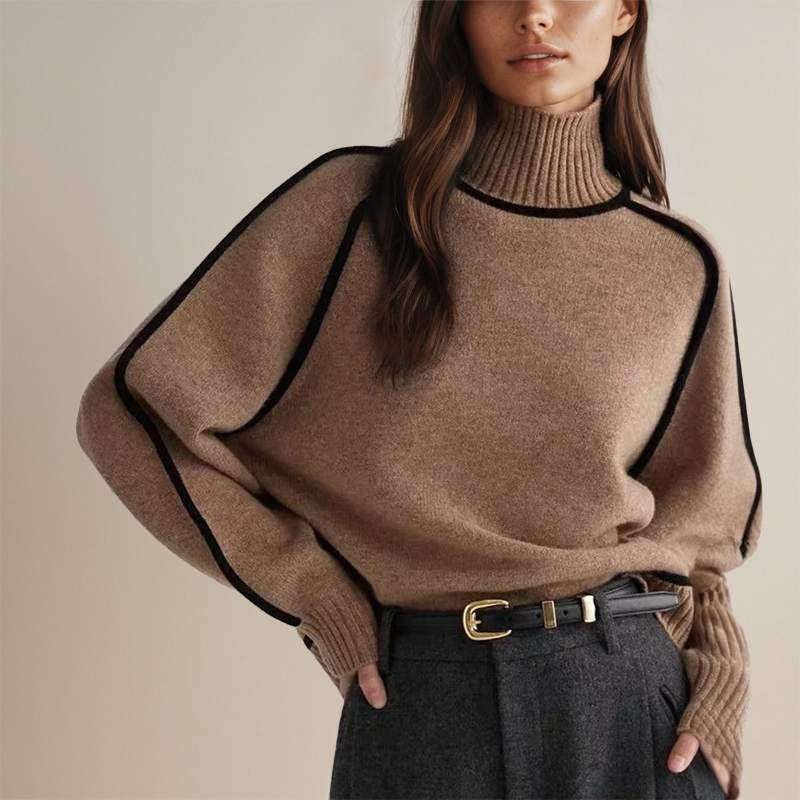 Anoukthea | Women's Soft Cashmere-Like Turtleneck Sweater