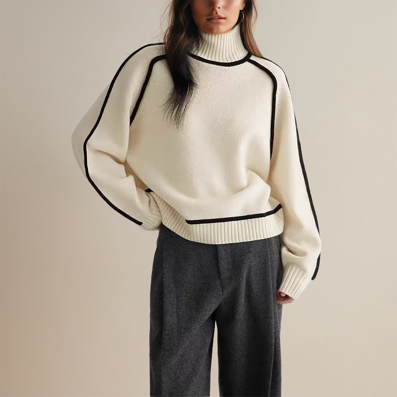 Anoukthea | Women's Soft Cashmere-Like Turtleneck Sweater