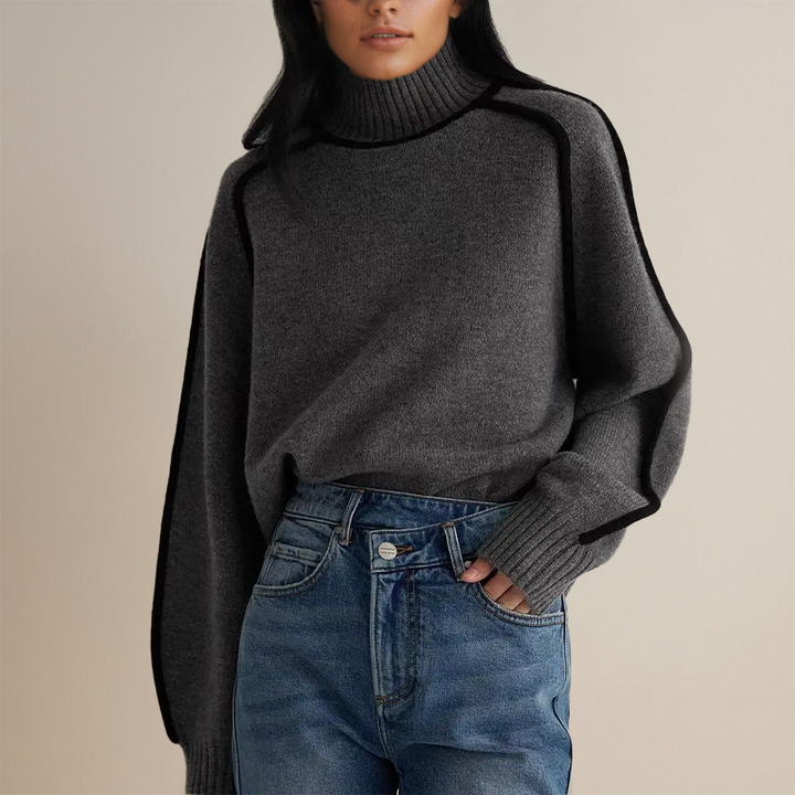 Anoukthea | Women's Soft Cashmere-Like Turtleneck Sweater