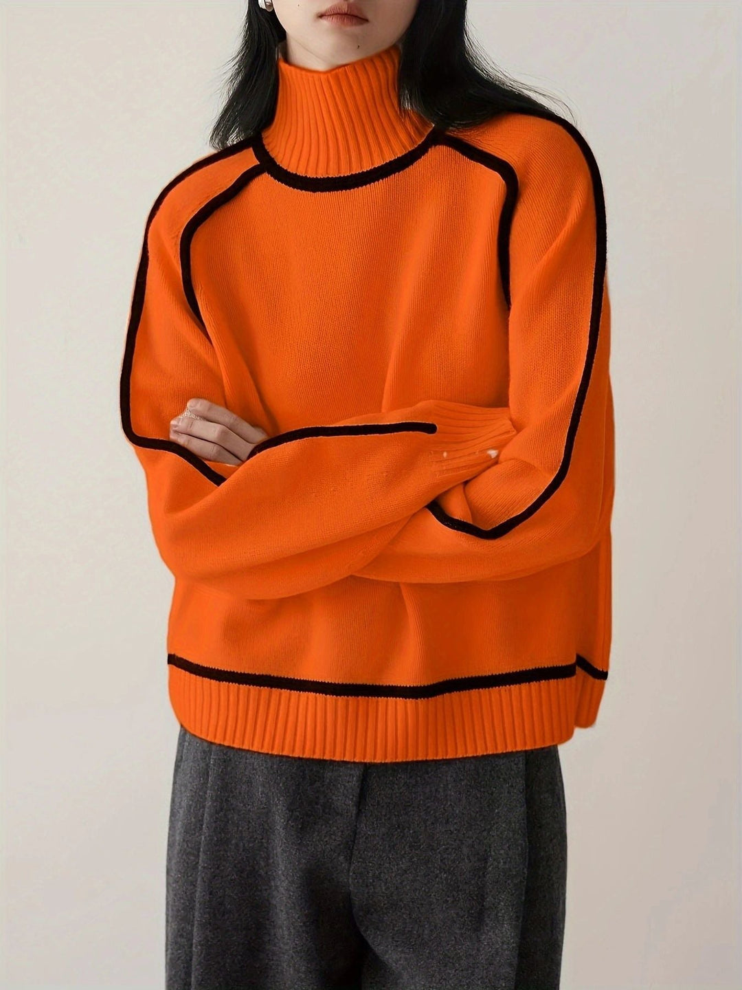 Anoukthea | Women's Soft Cashmere-Like Turtleneck Sweater