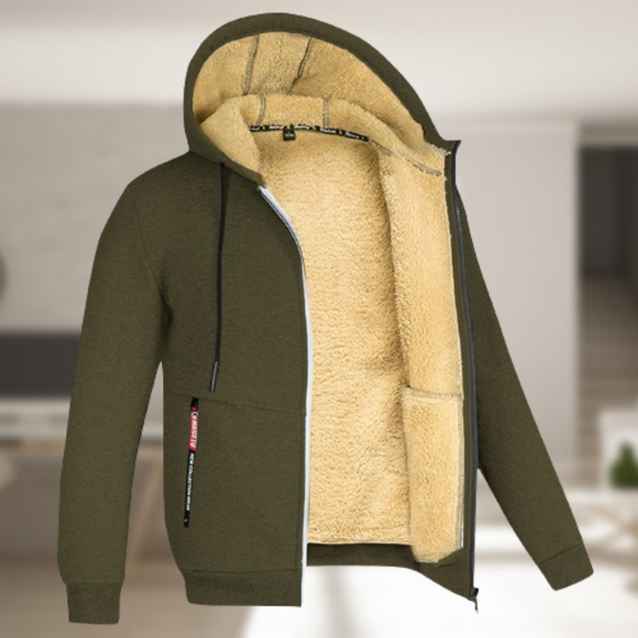 Averthea | Women's warm and Versatile Hooded Jacket — Military Green