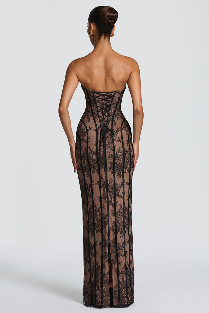 Bririel — Off-Shoulder Lace Sweetheart Maxi