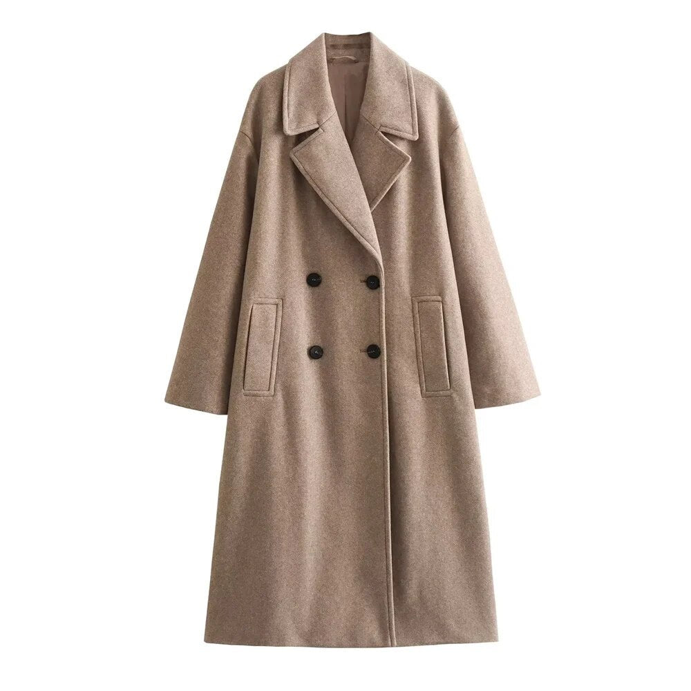 Camille | Women's Casual Stretch Chic Elegance Coat Tops — Khaki