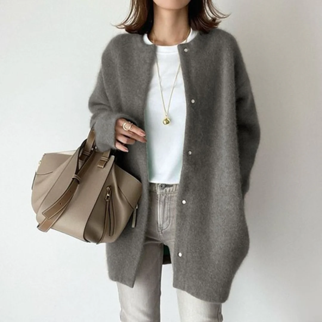 Caroline | Women's Knit Cozy ’s Relaxed Fit Long Cardigan Sweaters — 2