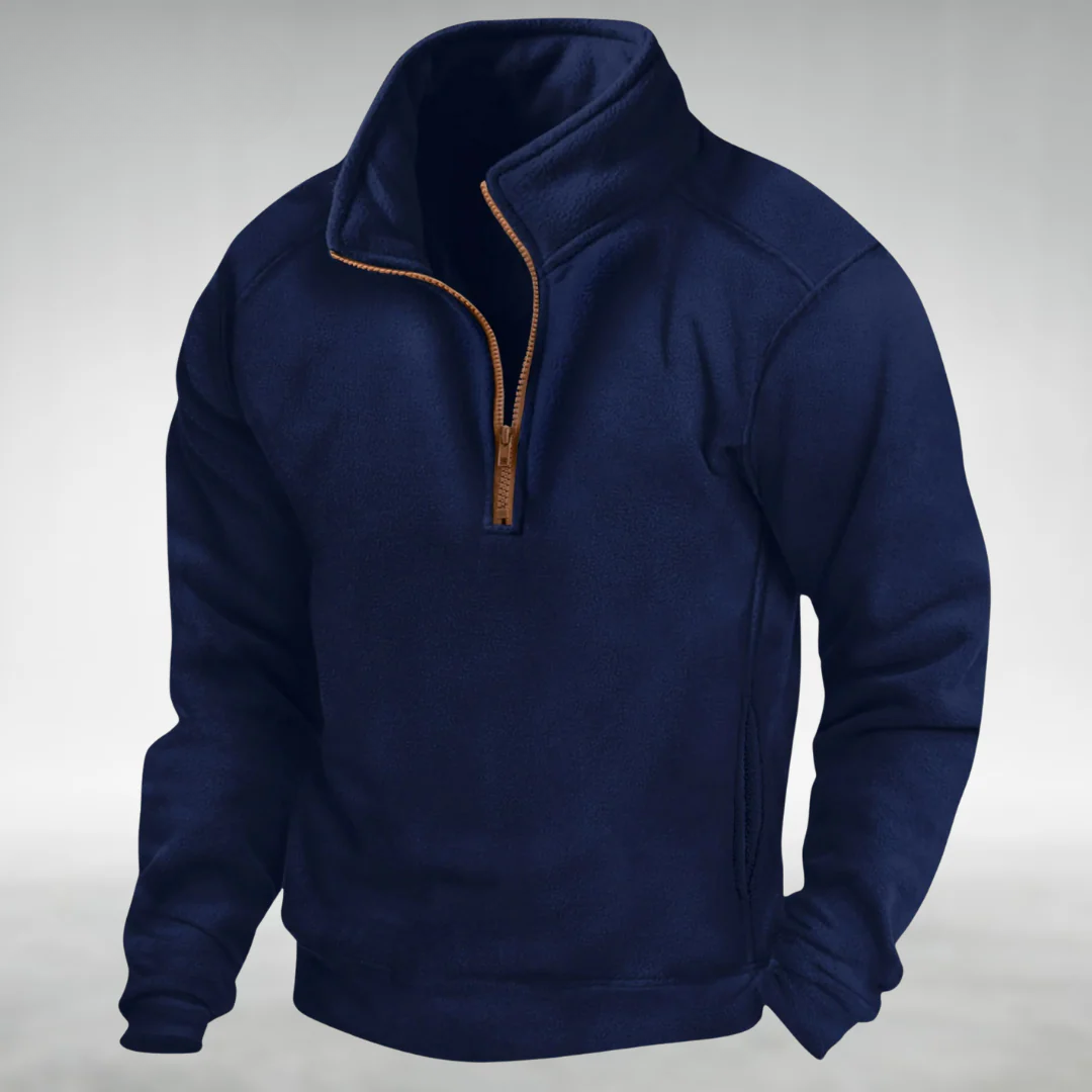 Cassius | Men's Knit Cozy Fleece Half-Zip sweater — 1