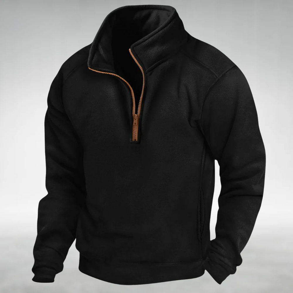 Cassius | Men's Knit Cozy Fleece Half-Zip sweater — 2